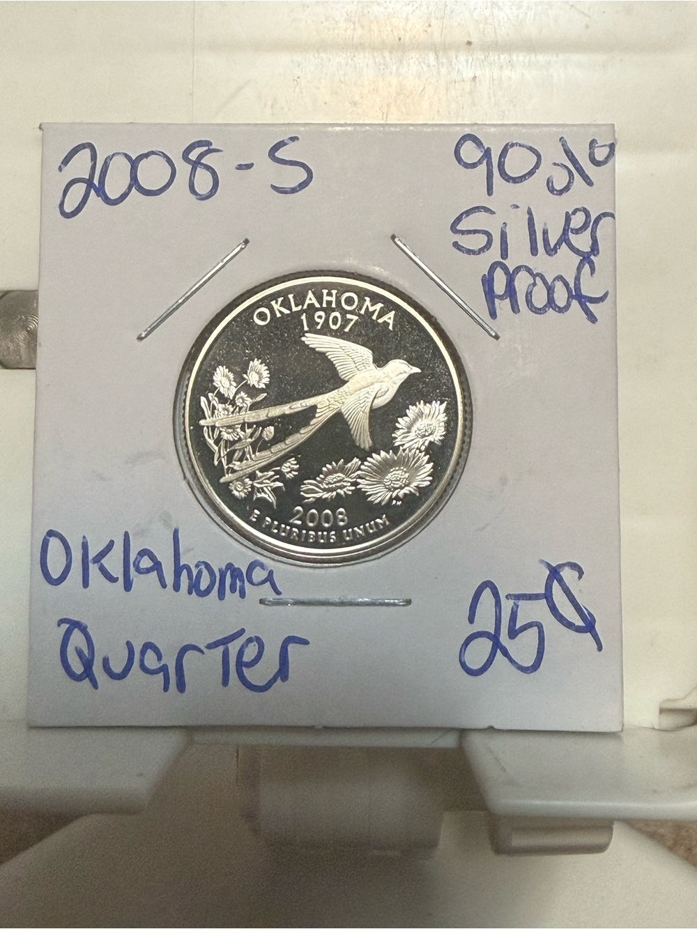WN16 - 2008-S Oklahoma Quarter Proof (90% Silver)